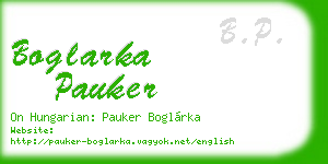 boglarka pauker business card